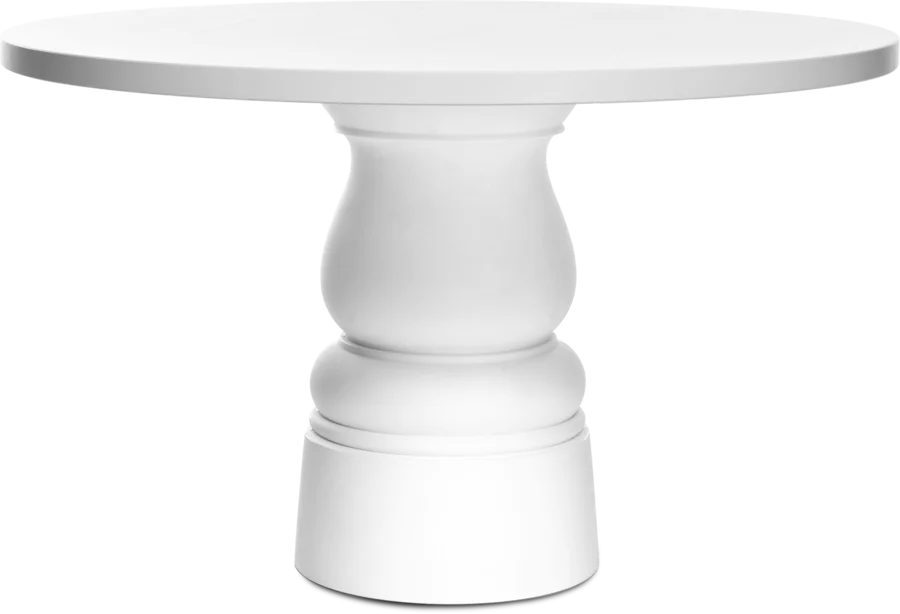 Container Table New Antiques round white